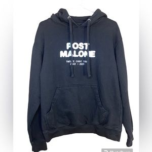 Men’s Small Post Malone Tour Hoodie Black RARE Twelve Carat Tour Sold Out